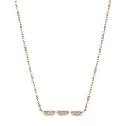 Closed Crescent Diamond Necklace - Petite