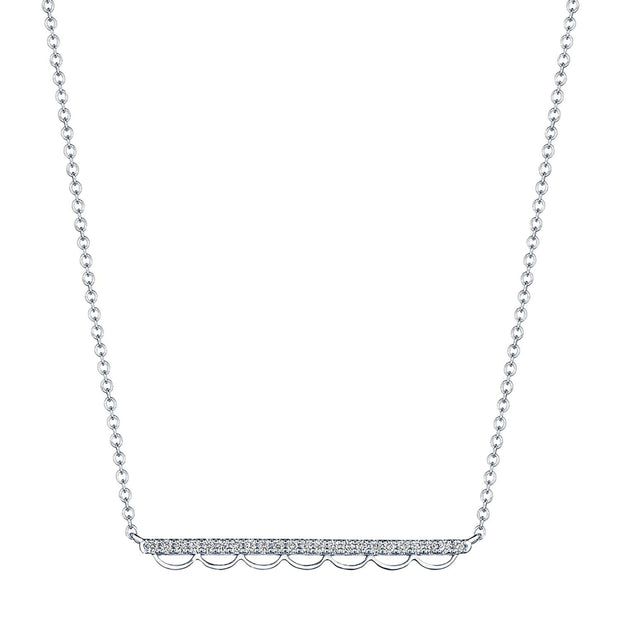 Open Crescent Diamond Necklace