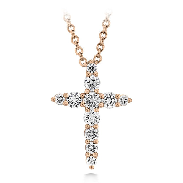 Shared Prong Diamond Cross Pendant .40ctw approx.