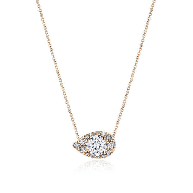 17"" Pear Bloom Diamond Necklace