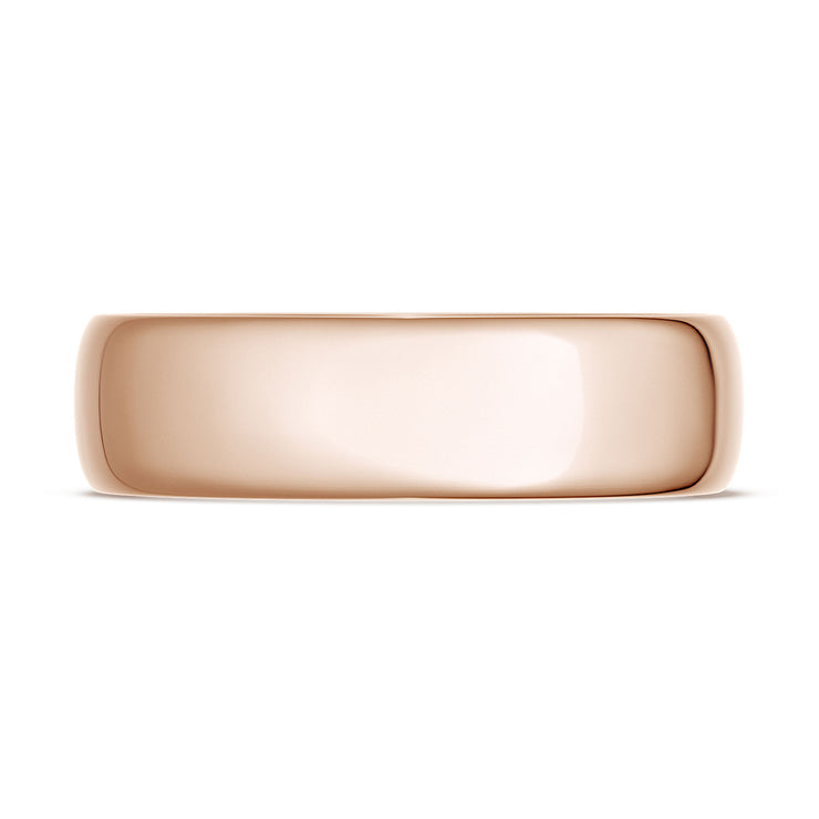 Classic Rounded in High Polish Finish Wedding Band