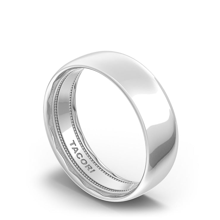 Classic Rounded in High Polish Finish Wedding Band