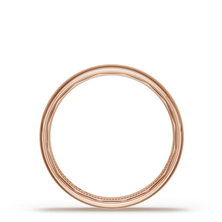 Classic Rounded in High Polish Finish Wedding Band