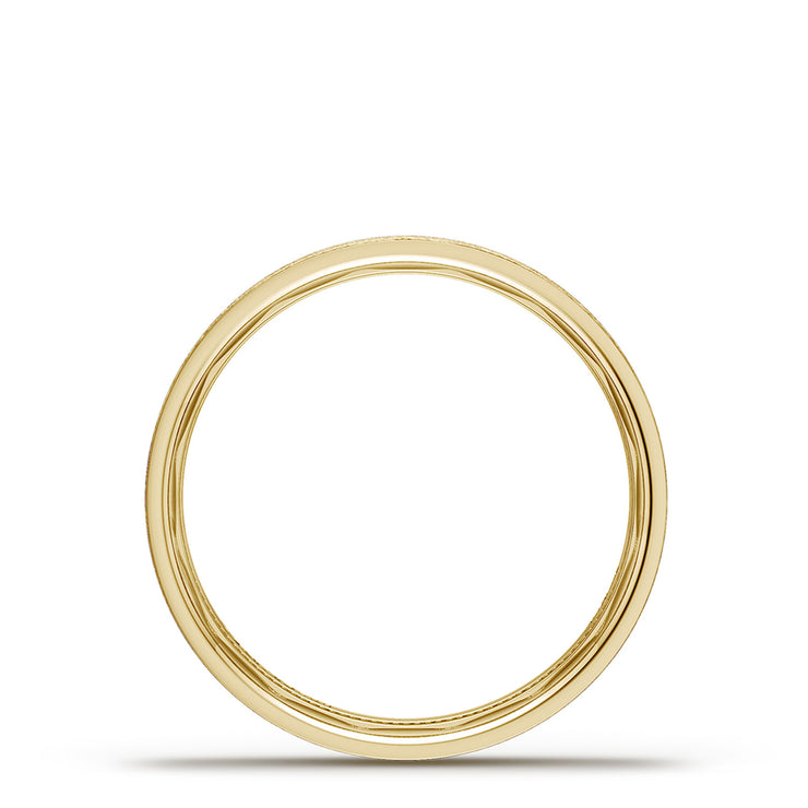 Classic Two-Tone Flat in Brushed Finish Wedding Band