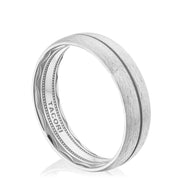 Classic Streamline in Brush Finish Wedding Band