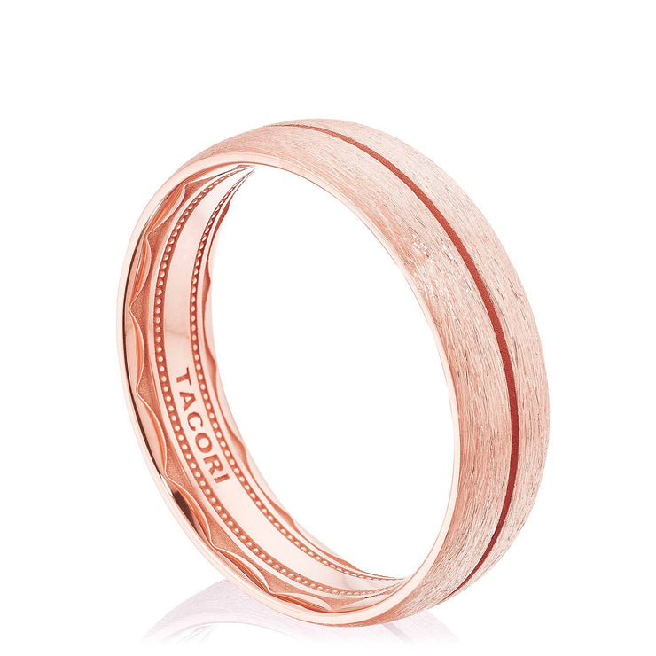 Classic Streamline in Brush Finish Wedding Band