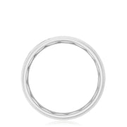 Channel Set Black Diamond in Satin Finish Wedding Band