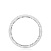 Channel Set Black Diamond in Satin Finish Wedding Band