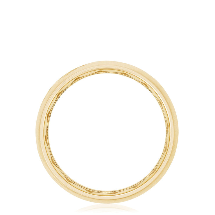 Channel Set Black Diamond in Satin Finish Wedding Band