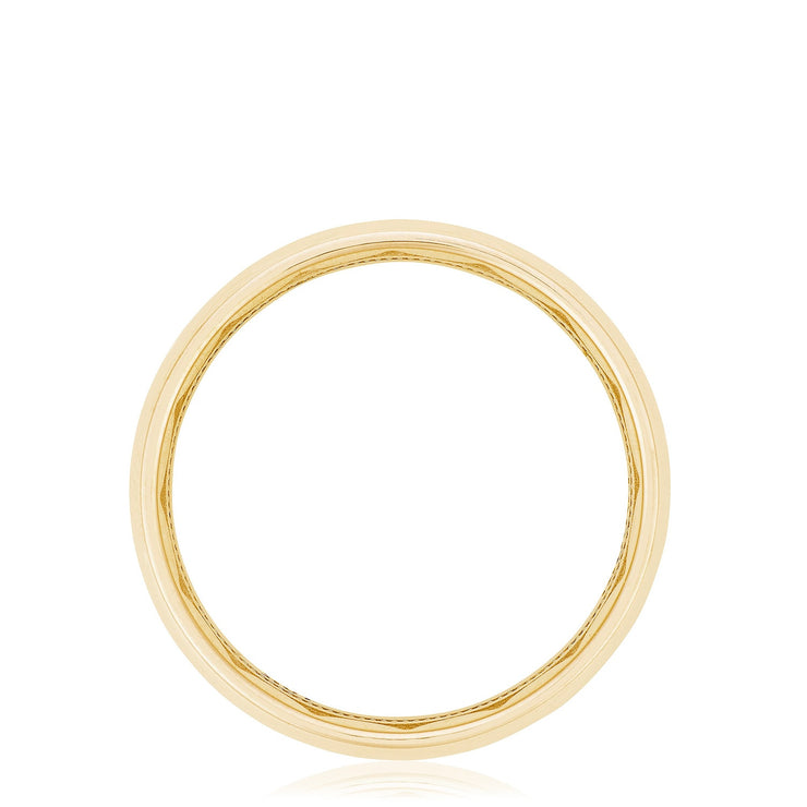 Channel Set Diamond in High Polish Finish Wedding Band