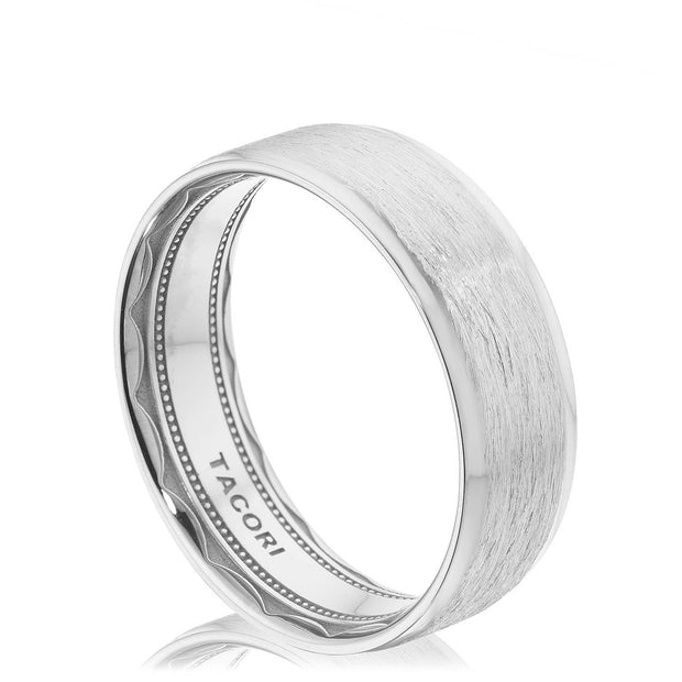 Classic Bevel Edge in Brushed Finish Wedding Band