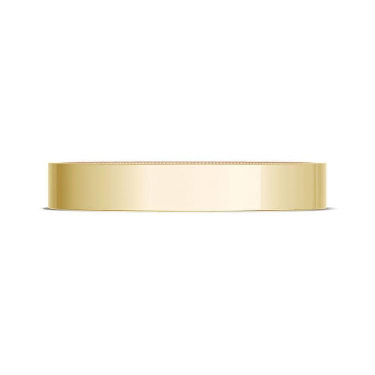 Classic Two-Tone Flat Wedding Band in High Polish