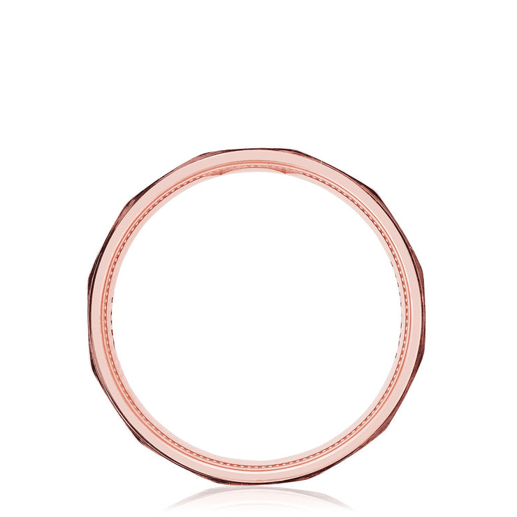 Geometric Faceted in Satin Finish Wedding Band