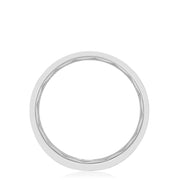 Bezel Set Diamond Wedding Band  in Satin Finish