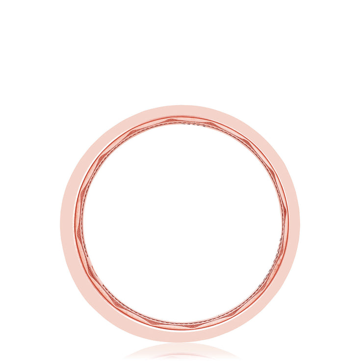 Bezel Set Diamond Wedding Band in High Polish Finish
