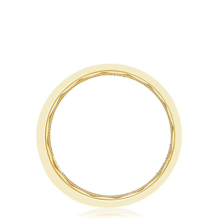 Bezel Set Diamond Wedding Band in High Polish Finish