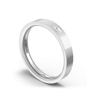 Bezel Set Diamond Wedding Band in High Polish