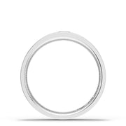 Bezel Set Diamond Wedding Band in Satin Finish