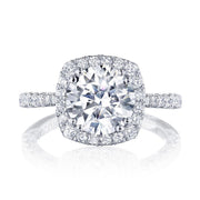 Round with Cushion Bloom Engagement Ring