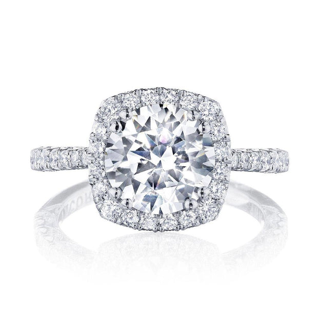 Round with Cushion Bloom Engagement Ring