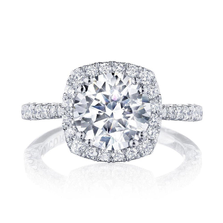 Round with Cushion Bloom Engagement Ring