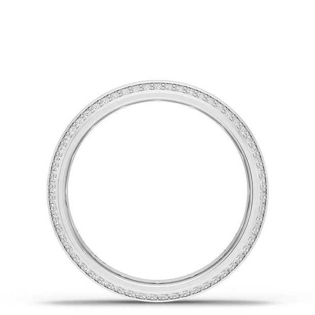 Bevel Edge Diamond Wedding Band in High Polish - 5mm