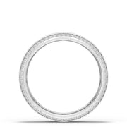 Bevel Edge Diamond Wedding Band in Satin Finish - 5mm