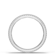 Bevel Edge Diamond Wedding Band in Satin Finish - 5mm
