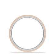 Classic Two-Tone Flat Wedding Band in Brushed Finish