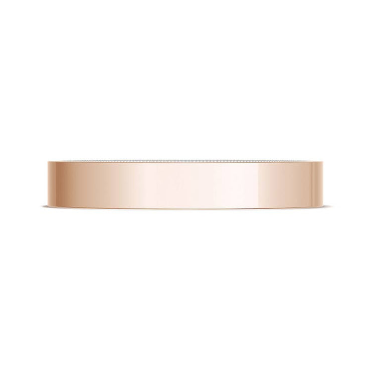 Classic Two-Tone Flat Wedding Band in High Polish