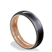 Titanium Two-Tone Round Wedding Band - 6mm