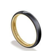 Titanium Two-Tone Round Wedding Band - 4mm