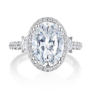 Oval 3-Stone Engagement Ring