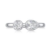 Two Stones Bridal Ring, Ctr 0.50-0.59, Mdl 09