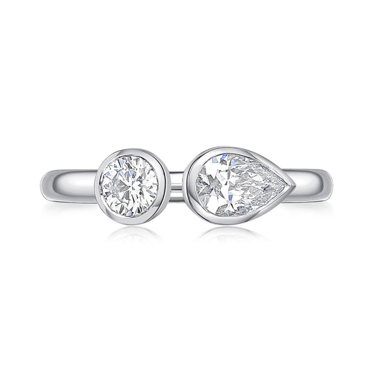 Two Stones Bridal Ring, Ctr 0.50-0.59, Mdl 09