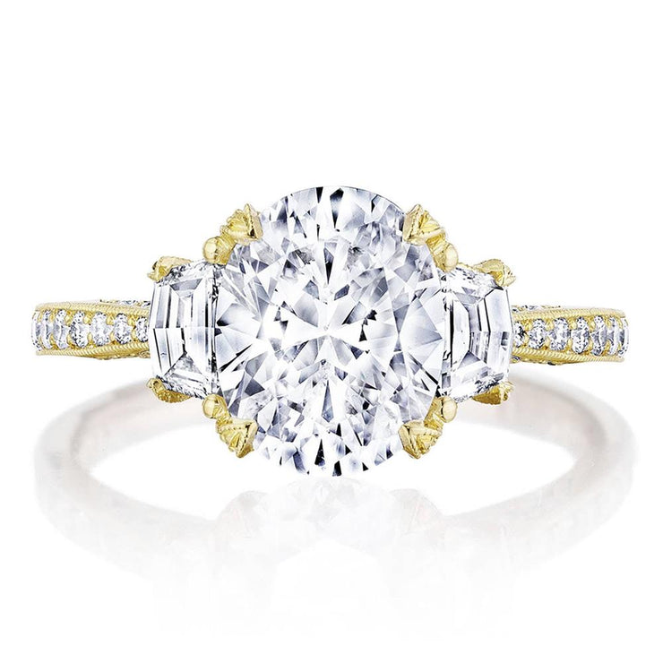 Oval 3-Stone Engagement Ring