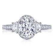 Oval 3-Stone Engagement Ring