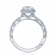 Round with Cushion Bloom Engagement Ring