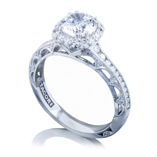 Round with Cushion Bloom Engagement Ring