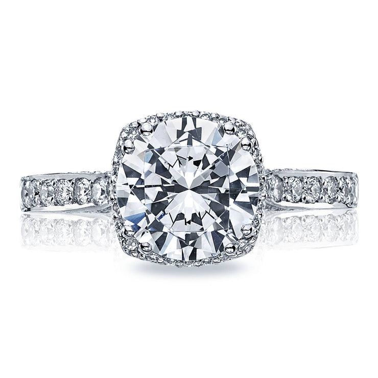 Round with Cushion Bloom Engagement Ring