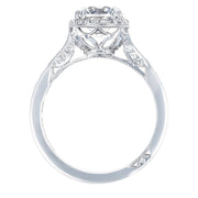 Round with Cushion Bloom Engagement Ring