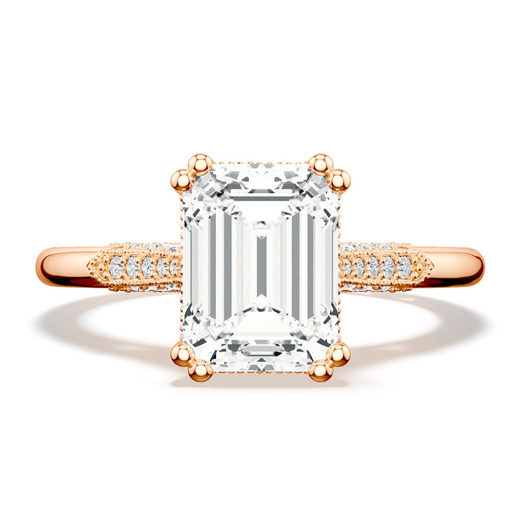 Emerald Solitaire Engagement Ring
