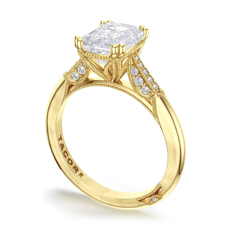 Emerald Solitaire Engagement Ring