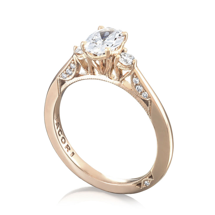 Oval 3-Stone Engagement Ring