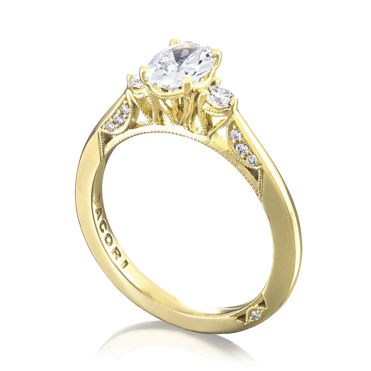 Oval 3-Stone Engagement Ring