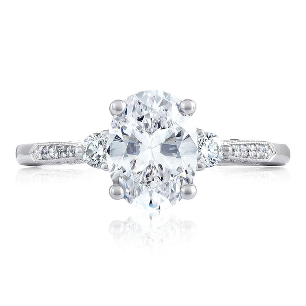 Oval 3-Stone Engagement Ring