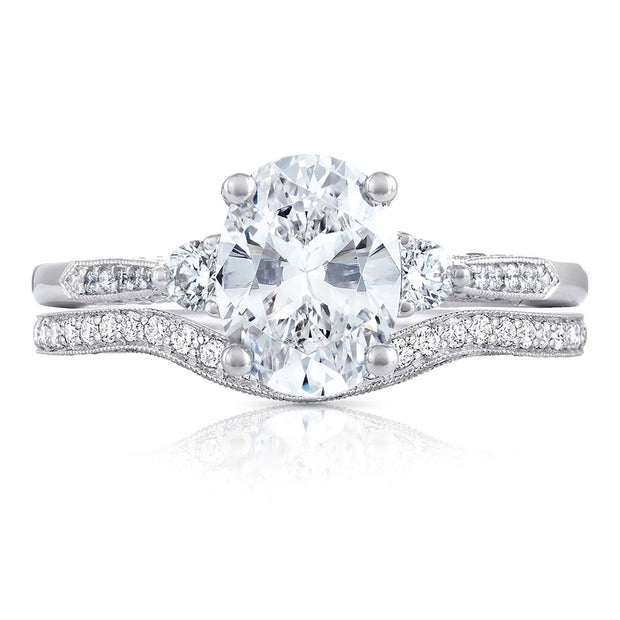 Oval 3-Stone Engagement Ring