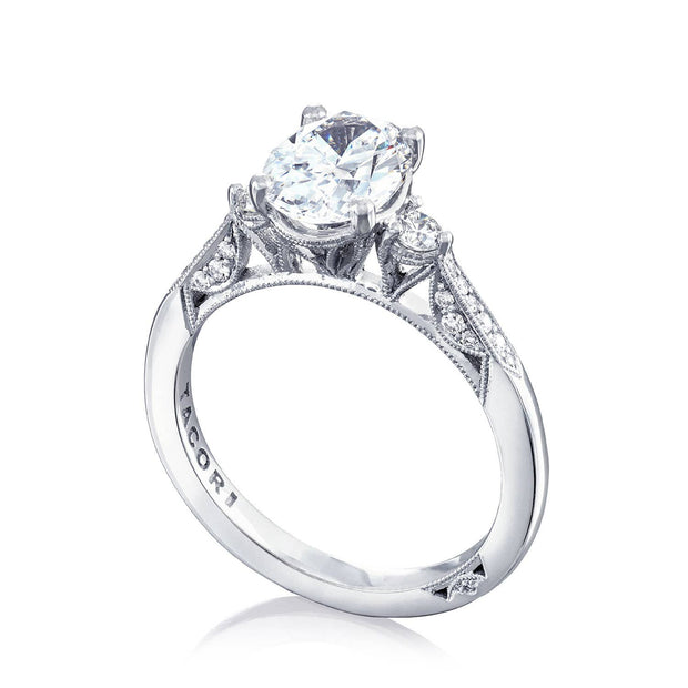 Oval 3-Stone Engagement Ring