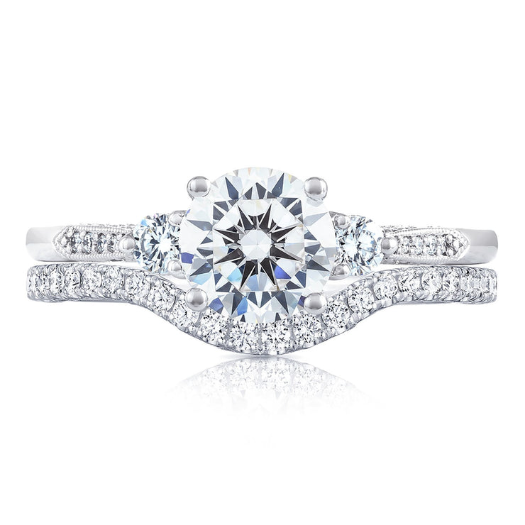 Round 3-Stone Engagement Ring
