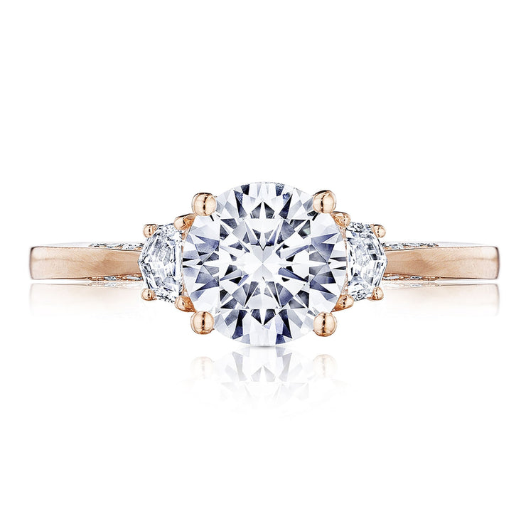 Round 3-Stone Engagement Ring